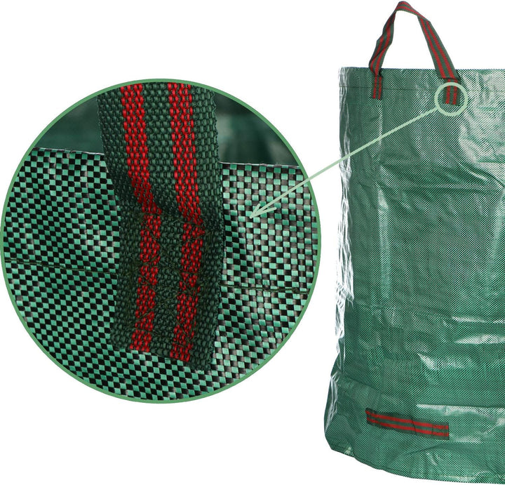com-four® 6x Gartenabfallsack XXL - faltbarer Gartensack mit Tragegriffen - reissfeste Falttonne für