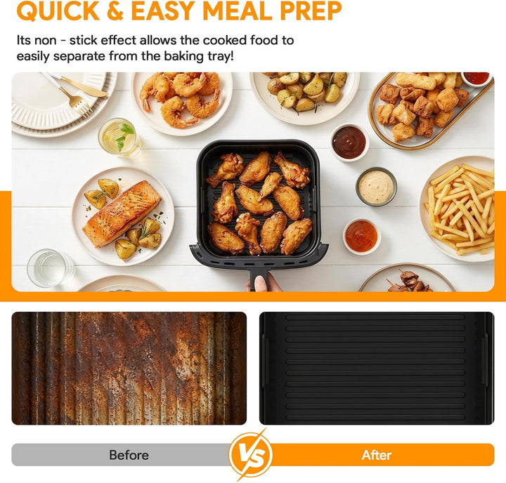 Silikonform HeissLuftfritteuse Zubehör für Tefal Easy Fry XL Surface, 27cm Silikonform Airfryer für