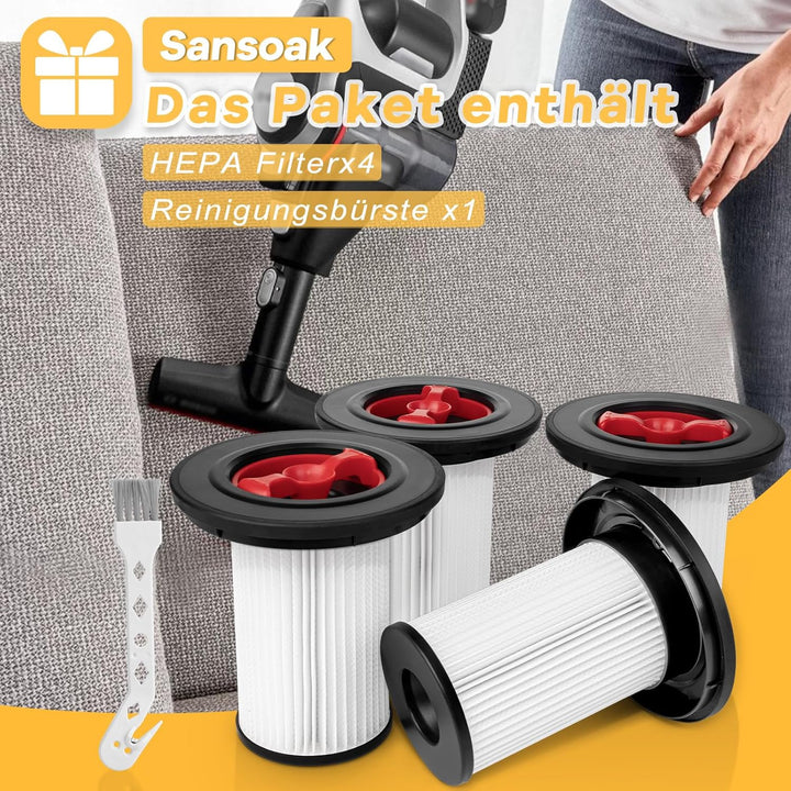 4 Stück Ersatzfilter für Bosch Unlimited Gen2 Serie 8 Staubsauger，kompatibel mit Bosch 12036642 1202