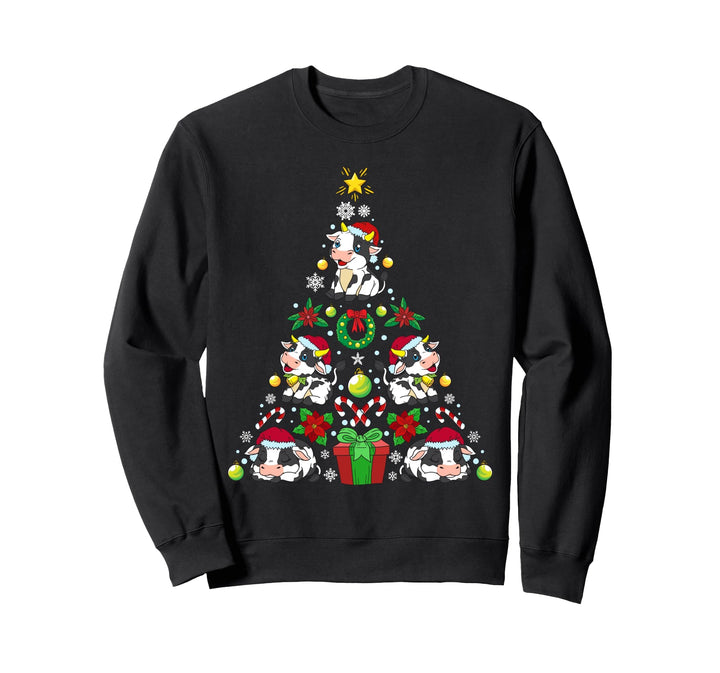 Kühe Weihnachtsbaum Weihnachten Landwirt Kuh Geschenk Sweatshirt