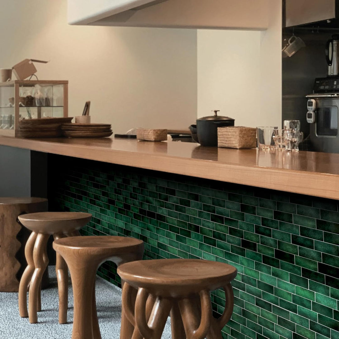 SMART TILES Fliesenspiegel zum Abziehen und Aufkleben – 5 Blatt à 29,4 x 21,3 cm – 3D-Klebefolie zum