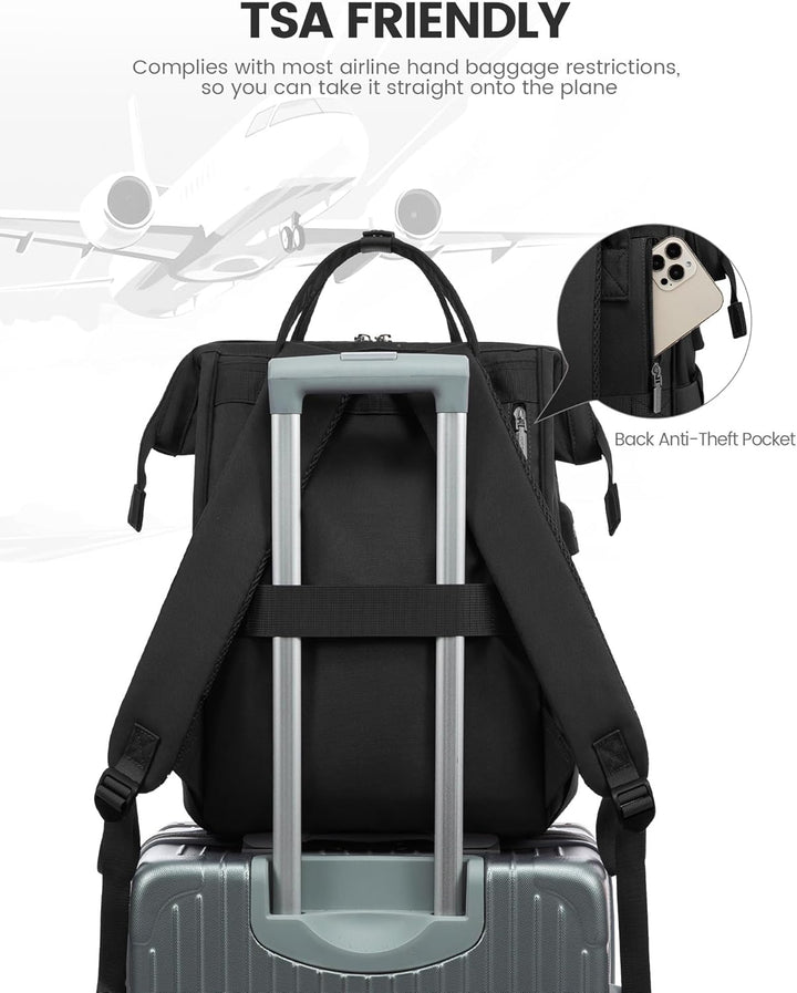 LOVEVOOK Schulrucksack Teenager Mädchen, 15,6 Zoll Laptop Schultasche Arbeitstasche Herren Damen, Wa