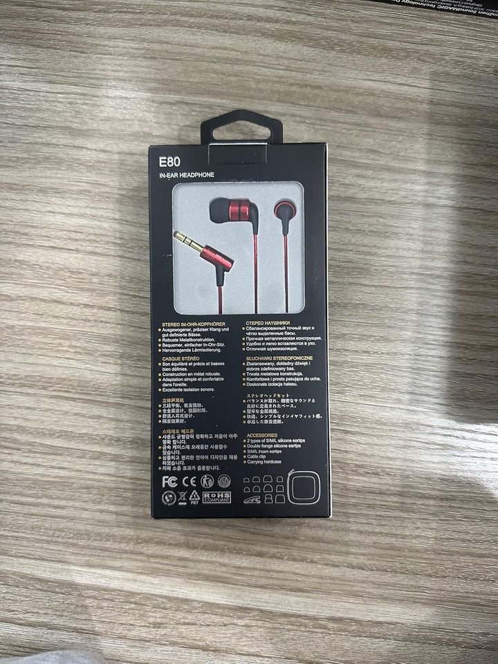 SoundMAGIC E80 Kabelgebundene Ohrhörer ohne Mikrofon, Audiophile HiFi-Stereo-Kopfhörer, geräuschisol