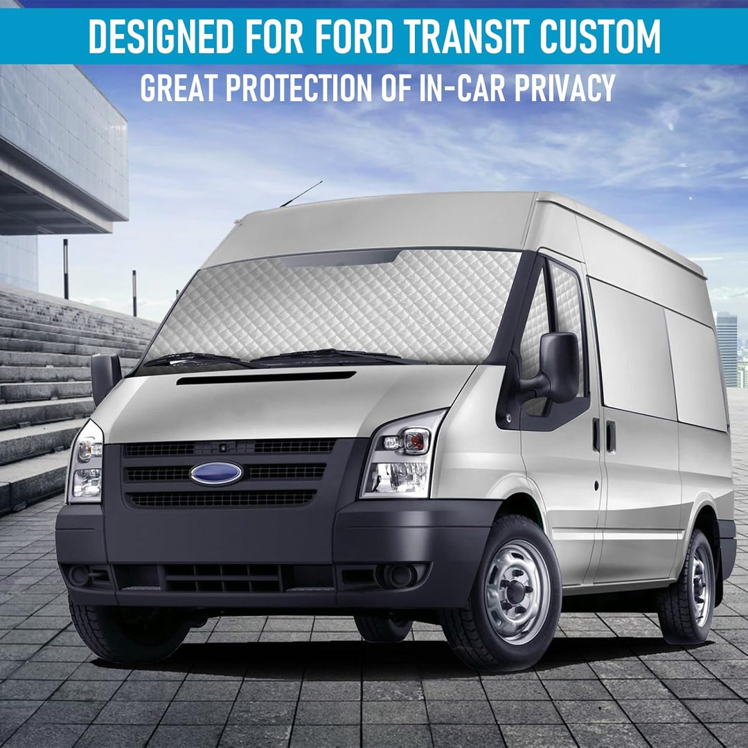 MaxEarn 3 STK Sonnenschutz Thermomatten passend für Ford Transit Van MK7, Auto Wasserdicht Frontsche
