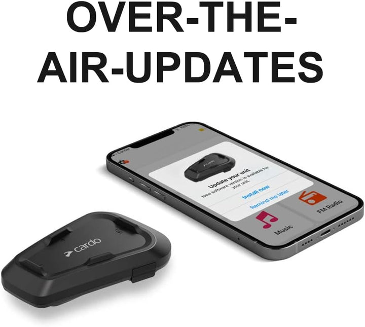 CARDO Spirit Motorrad Bluetooth Kommunikationssystem Headset - Schwarz, Einzelpackung Spirit