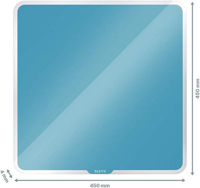 Leitz magnetisches Whiteboard aus Glas, 450 x 450, Sanftes Blau, Cosy-Serie, 70430061 450 x 450mm Sa