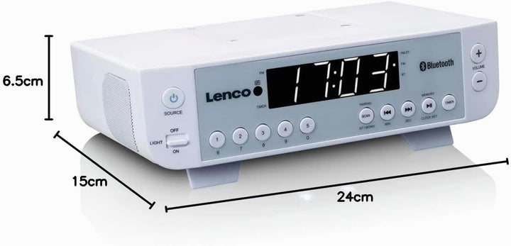 Lenco KCR-100 - Küchenradio - Unterbauradio mit Bluetooth - PLL FM Empfänger - 5 Senderspeicher - LE