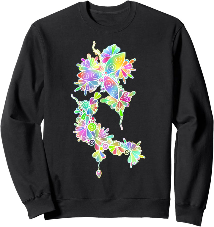 Sketching Art - Fantasy Flowers 4 - Fan Fun Sweatshirt
