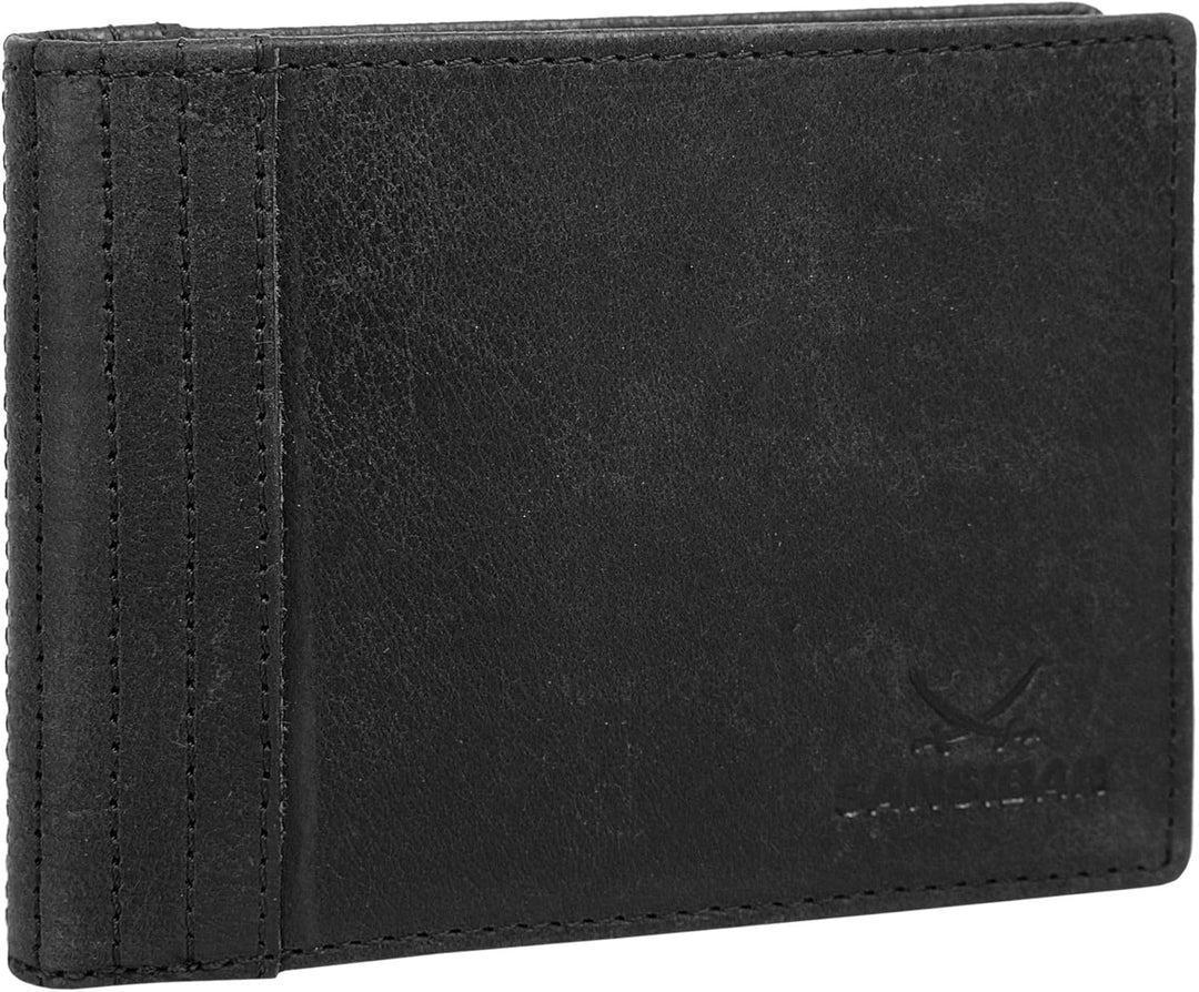 Sansibar Geldbörse Echt Leder schwarz Herren, Damen - 020050, Schwarz