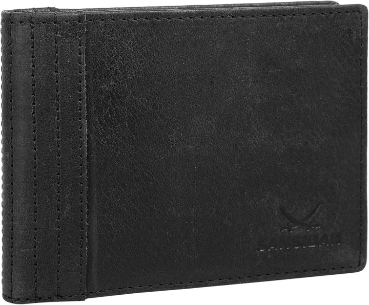 Sansibar Geldbörse Echt Leder schwarz Herren, Damen - 020050, Schwarz