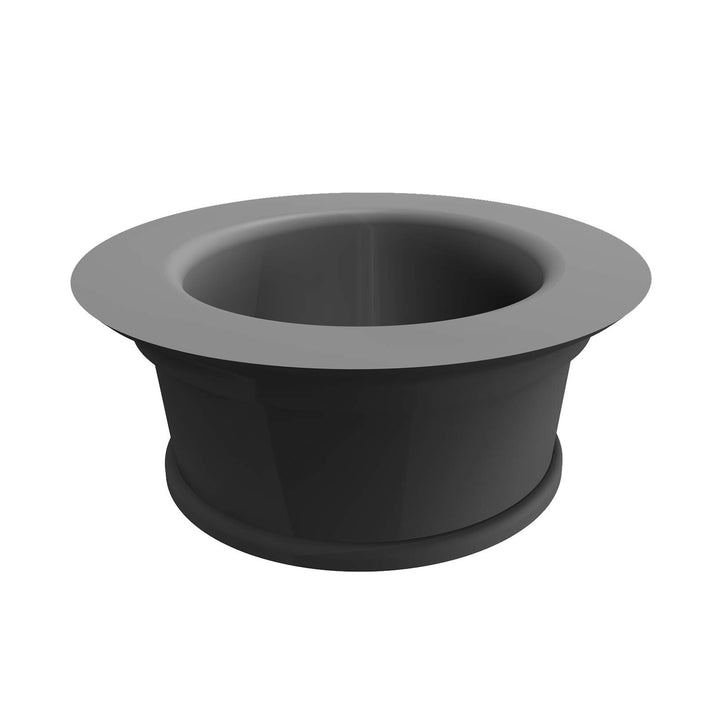 QUICKWARE Kegelstumpfringen für Müll-Abwurf durch Küchenarbeitsplatten | Schwarzer Gummi Lebensmitte