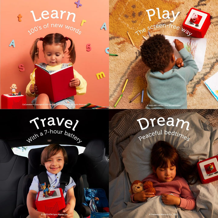 Tonies Starterset: Toniebox, grau + 1 Creative-Tonie - Hörbuch-Player und Musik-Player für Kinder -