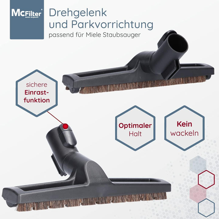 McFilter I Parkettdüse kompatibel mit geeignet für Miele CX1 Staubsauger Serie, Hartbodendüse mit 35