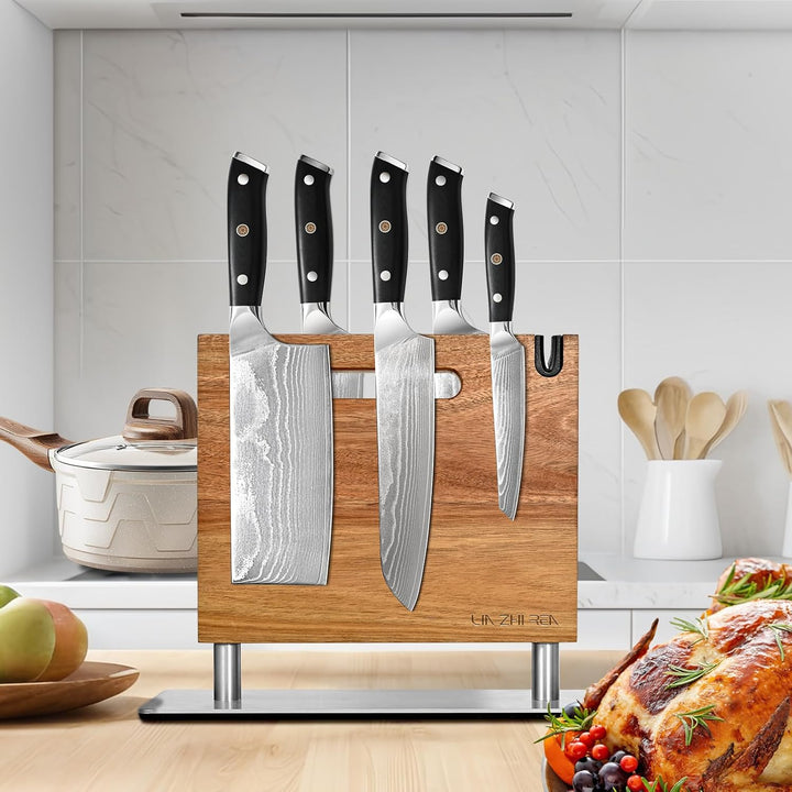 Magnetic Knife Block without Knives, doppelseitiger, leistungsstarker magnetischer Messerhalter, gee