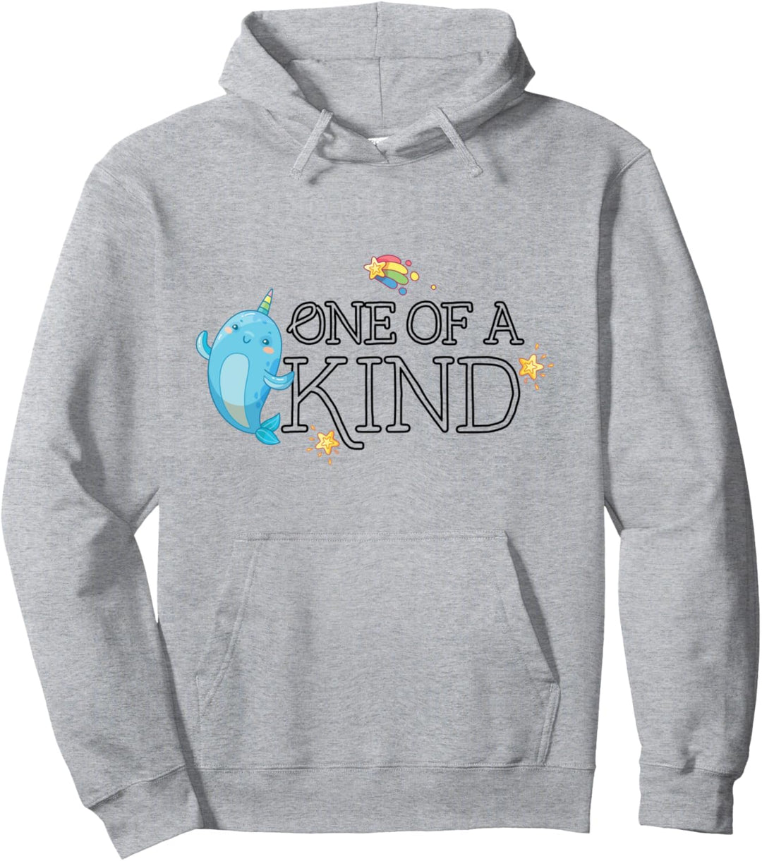 Lustiger Narwal eines der freundlichen Seeeinhorn-Zaubertier Pullover Hoodie