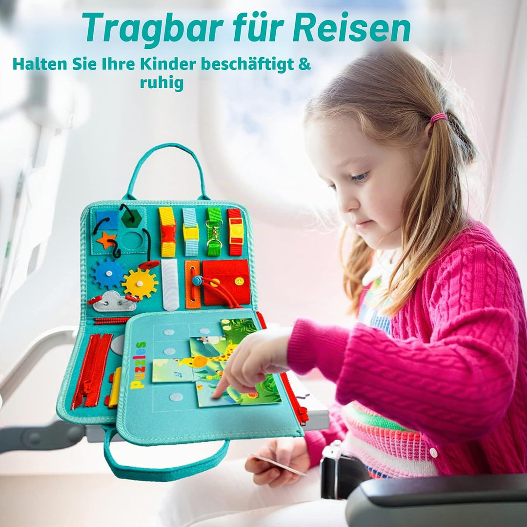 Achiyway Busy Board für Kinder - Activity Board Montessori Spielzeug ab 1 2 3 4 5 Jahre, Motorik Ler