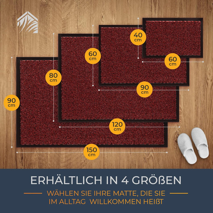 TIMELEOS Fussmatte Schmutzfangmatte mit äusserst starker Schmutz und Feuchtigkeitsaufnahme Eingangst