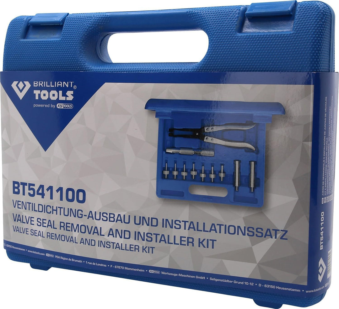 BRILLIANT TOOLS BT541100 Ventildichtung-Ausbau und Installationss atz [Powered by KS TOOLS]