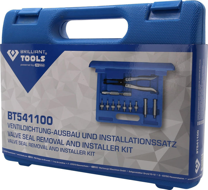 BRILLIANT TOOLS BT541100 Ventildichtung-Ausbau und Installationss atz [Powered by KS TOOLS]