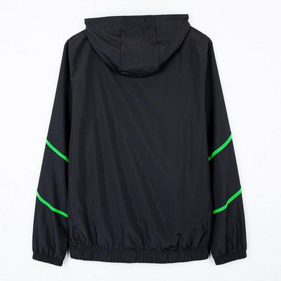 Puma Borussia Mönchengladbach Prematch Woven Jacket BMG Kapuzenjacke Gladbach PUMA BLACK / PUMA GREE