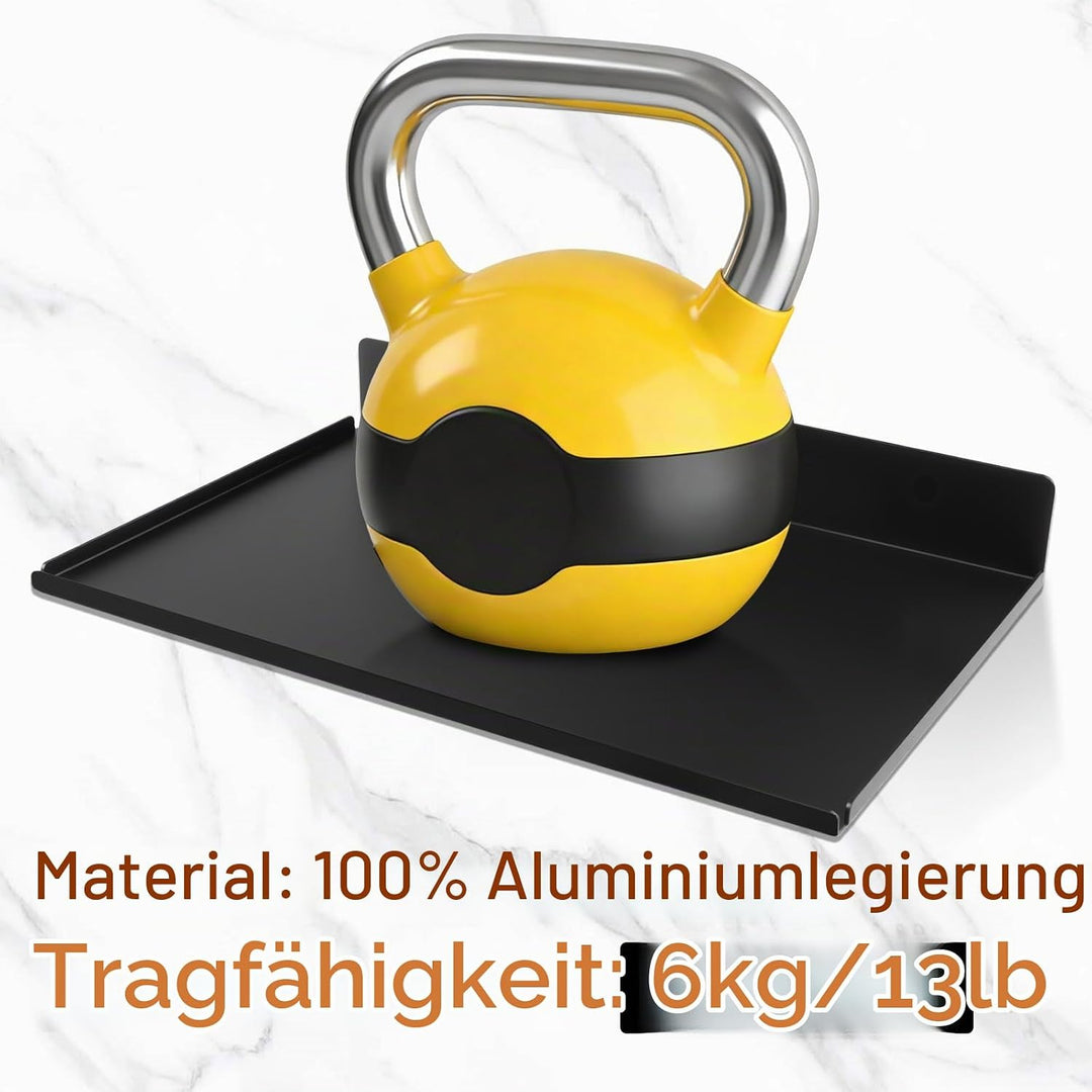 Wandregal Schwarz 2 Stück Wandregal Ohne Bohren 30x20cm Wandregals Metall Schwebendes Bücherregal Kl