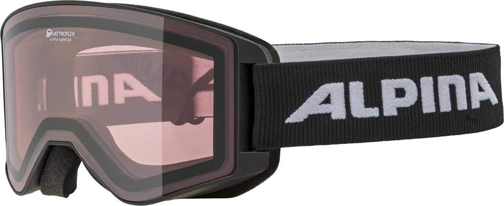 Alpina Unisex Narkoja Q Skibrille (1er Pack) Einheitsgrösse Schwarz-Rosa, Einheitsgrösse Schwarz-Ros