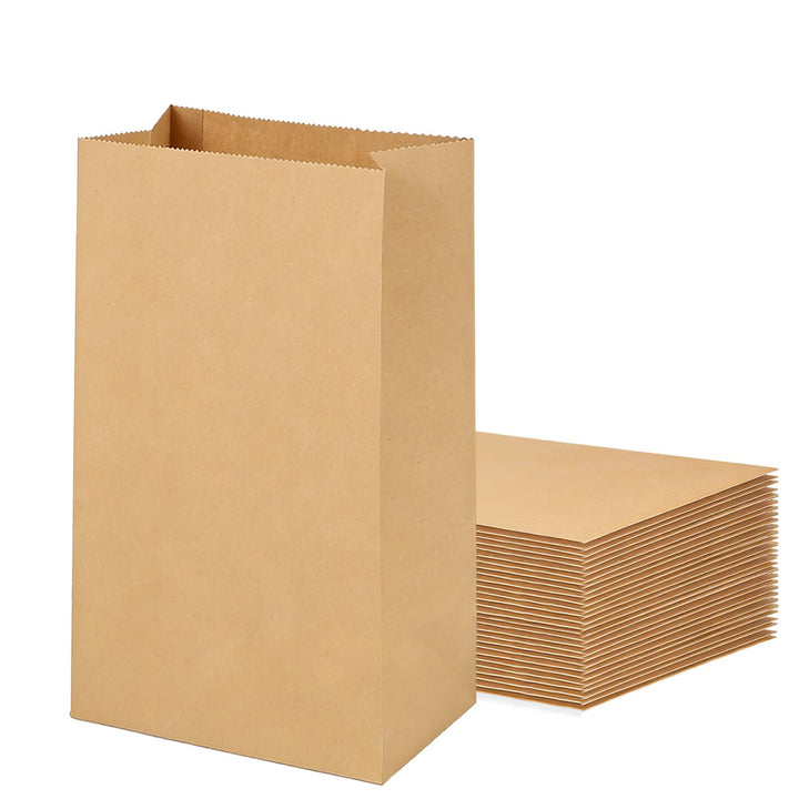 Papiertüten Gross,Papiertüten Braun (50 Stück,30,5 × 20 × 12,5 cm) Geschenktüten kraftpapier Tüten f