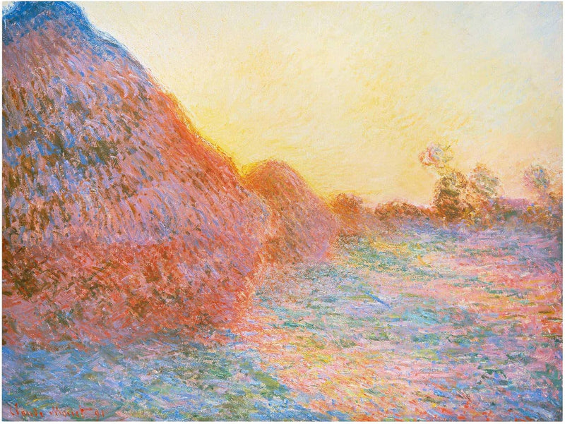 Bilderwelten Top Claude Monet Leinwandbilder Strohschober im Sonnenlicht 90 x 120cm 90cm x 120cm Cla