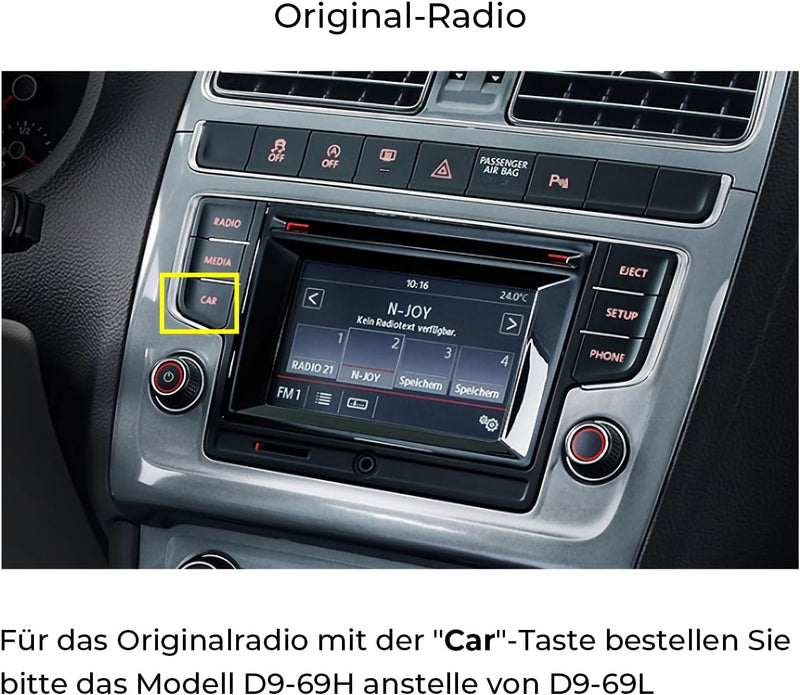 DYNAVIN Android Autoradio Navi für VW Polo 2009-2014, 9 Zoll OEM Radio mit Wireless Carplay und Andr