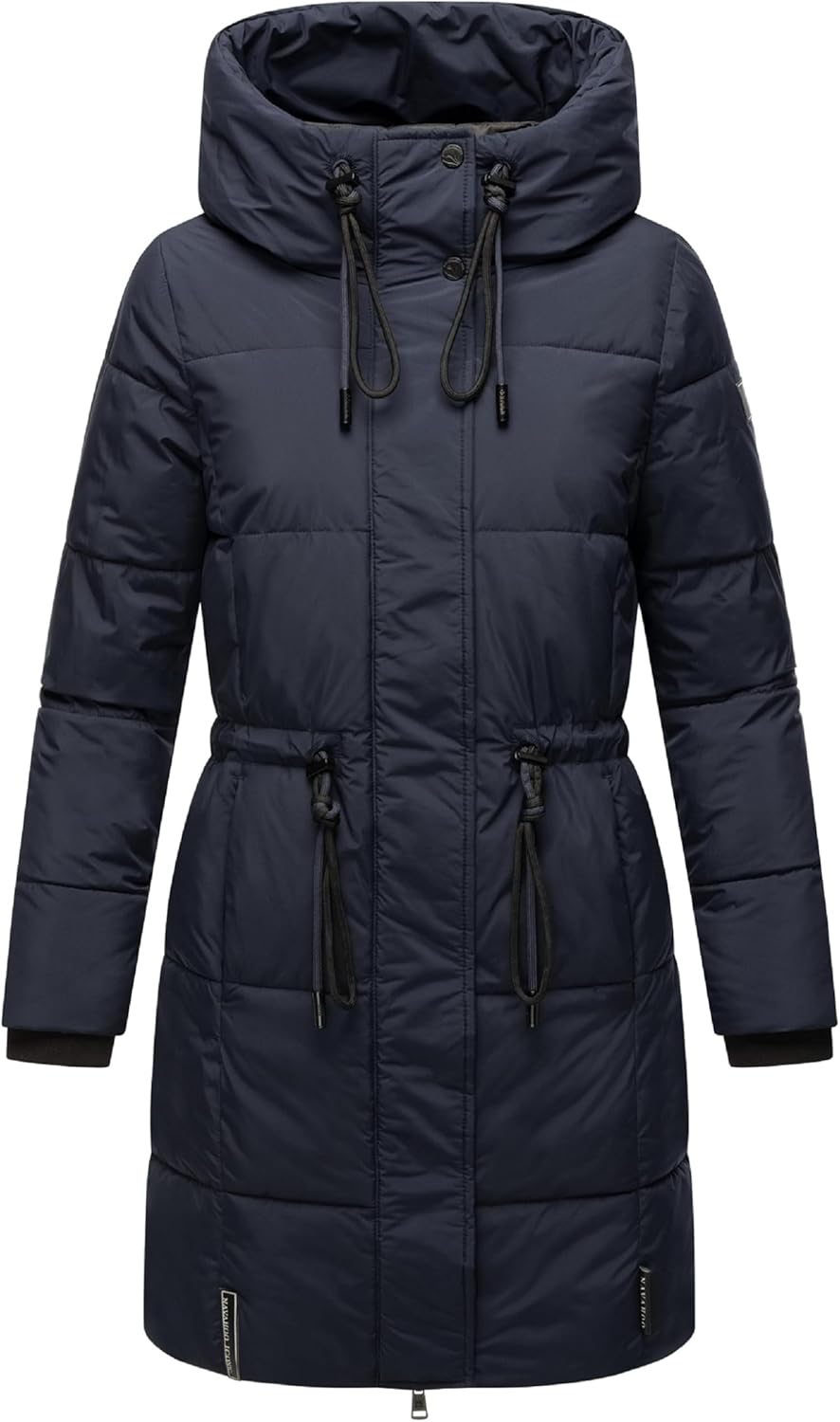 Navahoo Damen Wintermantel kurzer Steppmantel mit Kapuze Zuckertatze XIV XS-XXL XS Navy, XS Navy