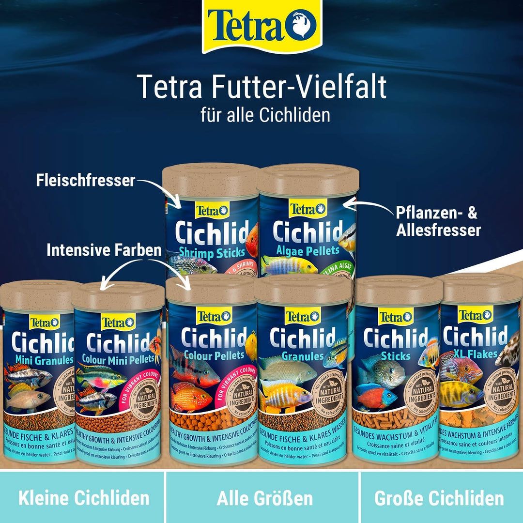 Tetra Cichlid Sticks - Fischfutter für alle Cichliden und andere grosse Zierfische, schwimmfähige Fu