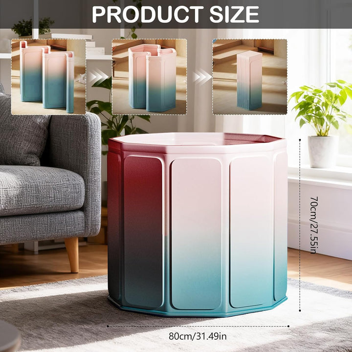 Faltbare Badewanne, 80x70cm(BxH) Tragbare Mobile Badewanne für Heiss- und Kaltbäder für kleine Badez