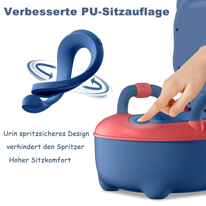 Töpfchen Kinder Babytopf WC/Klo Toiletten Training Frosch-Design Toilettentrainer Baby Kindertoilett