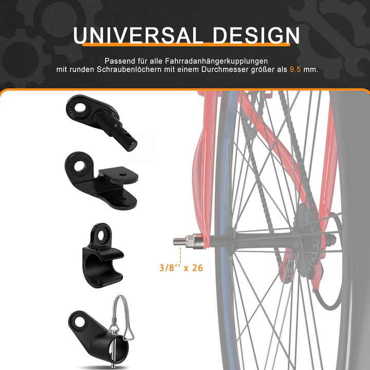 NICEDACK Steckachse Adapter M12 für Fahrradanhänger Kupplung, Fahrrad Steckachsenadapter, Fahrrad St