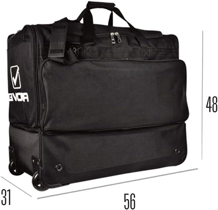 Givova Unisex-Adult Trolley-Sporttasche Freccia Rossa UNICA Schwarz, UNICA Schwarz