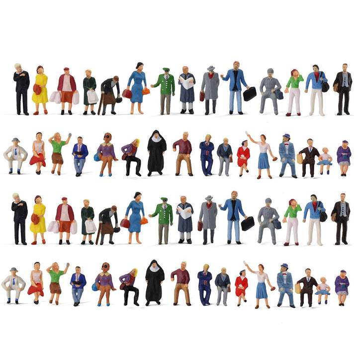 Evemodel Spur H0 1:87 Sitzende Stehende Figuren Personen Modellbausatz Passagiere (60Stk)