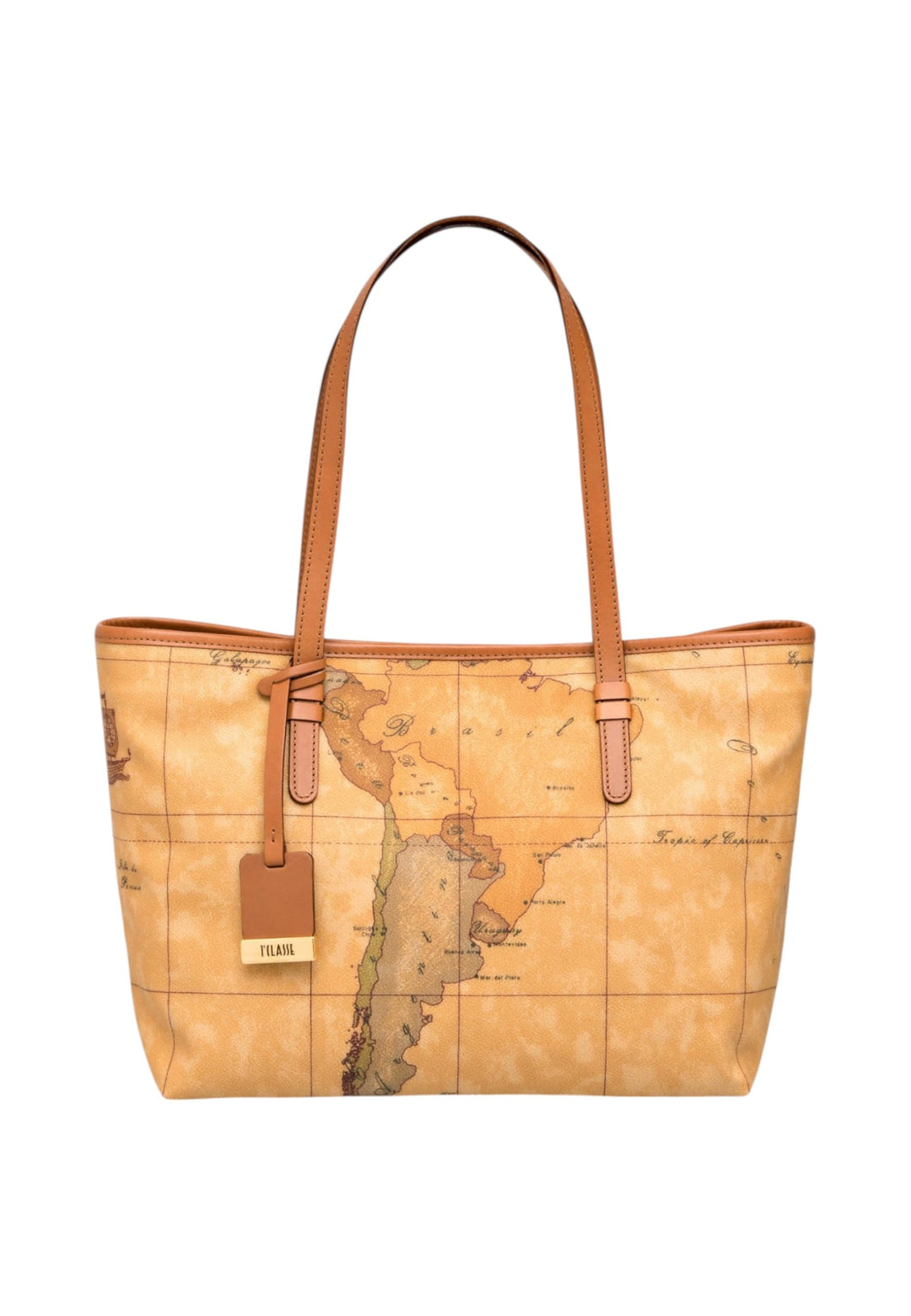 Alviero Martini 1A Classe D0046000, Damen Umhängetasche, Mehrfarbig (Naturale), 14x25x35 cm (W x H L