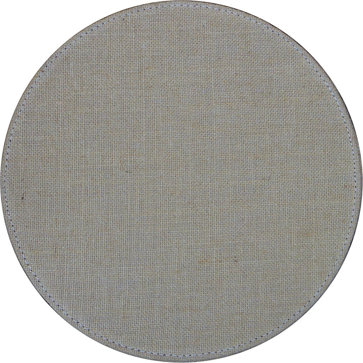 Holzkorb aus Jute beige und Filz grau rund von TermaTech
