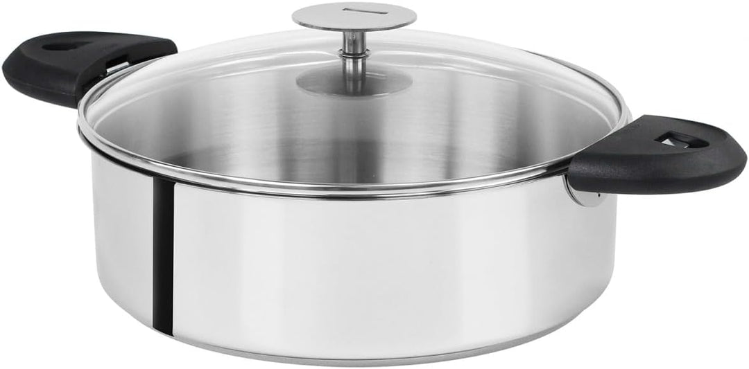 Cristel - SAUTEUSE 28 CM MUTINE AMOVIBLE INDUCTION SANS COUVERCLE - Cristel - S28Q 28 cm Silber, 28