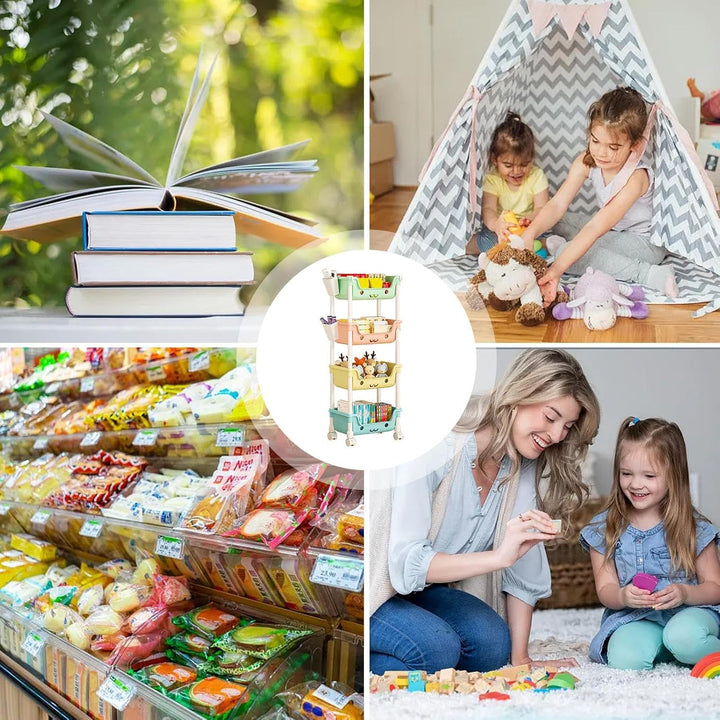 Spielzeug- und Bücheraufbewahrung für Kinder,Kinderspielzeugregal, Kinderspielzeug-Aufbewahrungsorga