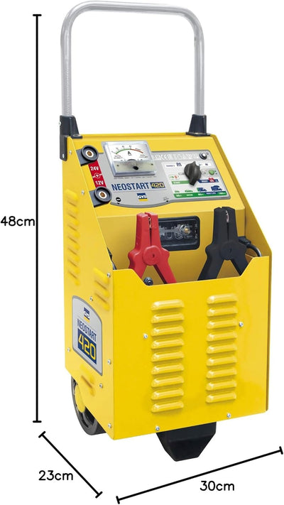 GYS Konventionelles fahrbares Starthilfe- und Ladegerät 12/24 V, NEOSTART 420