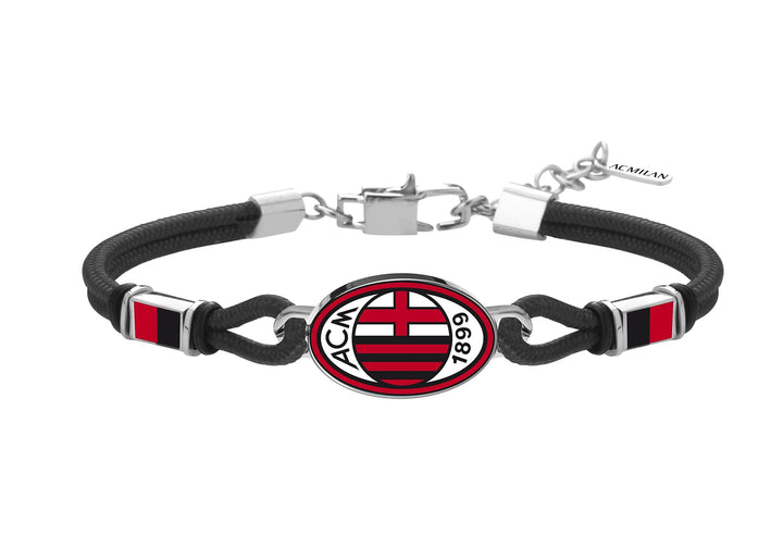 AC Milan Armband aus Edelstahl 316L mit Emaille, Taglia Unica, Edelstahl, Keine