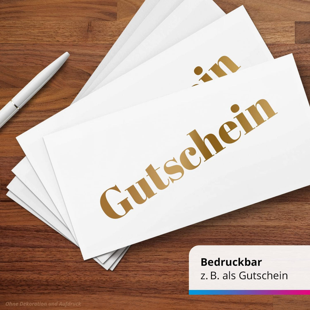 Briefumschläge DIN LANG weiss | 500 Stück | selbstklebend ohne Fenster | Umschläge in PREMIUM Qualit