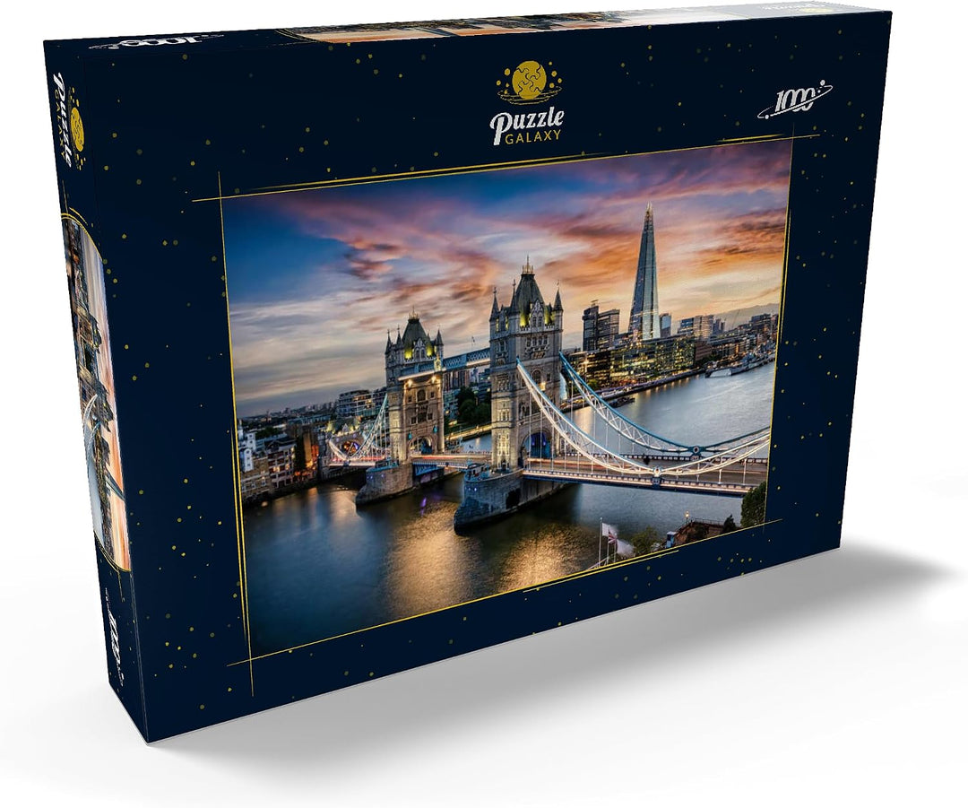 Tower Bridge und Skyline von London, Grossbritannien, kurz nach Sonnenuntergang - Premium 1000 Teile