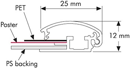 Displaysign 10 Stück Bilderrahmen A3 für Fotos, faltbar, Clipser Klickklappe aus Aluminium, Schwarz