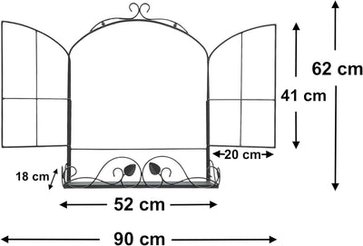 DanDiBo Wandblumenhalter Fenster Schwarz Metall Wand Blumenständer Blumenregal Wandregal Regal