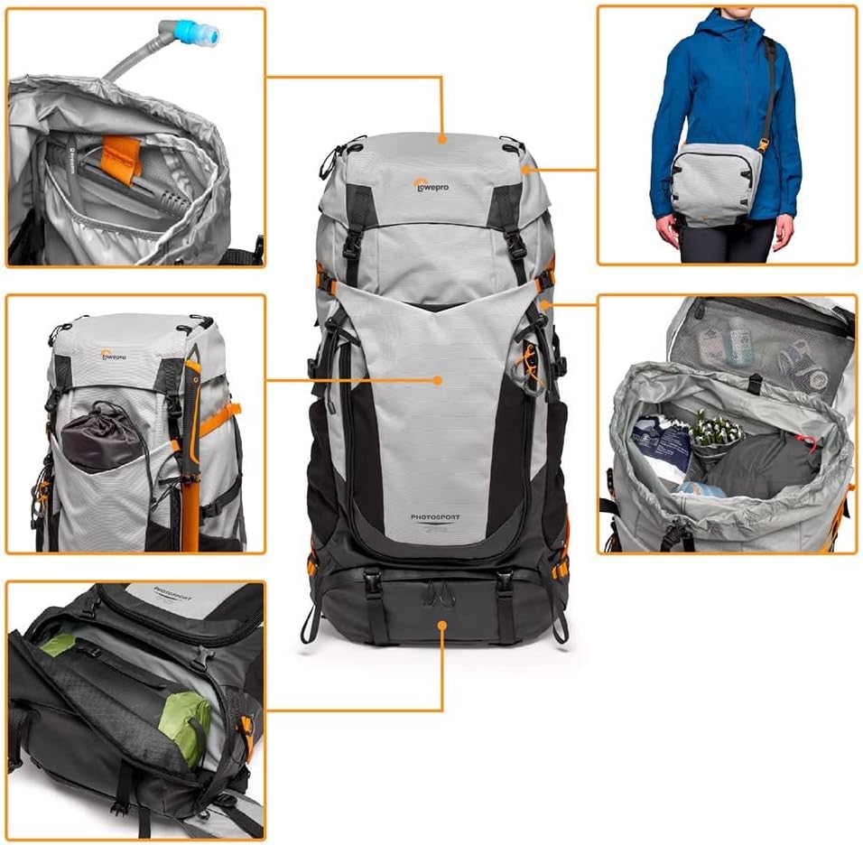 Lowepro PhotoSport PRO BP 70L, Rucksack für Spiegelreflex- & Spiegellose Kameras, Zugriff auf Vorder