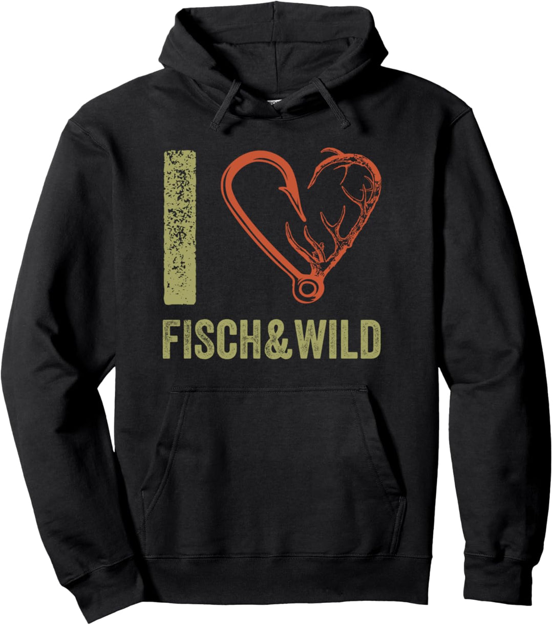 Angler Jäger liebt Jagen und Fischen zur Jagd Pullover Hoodie