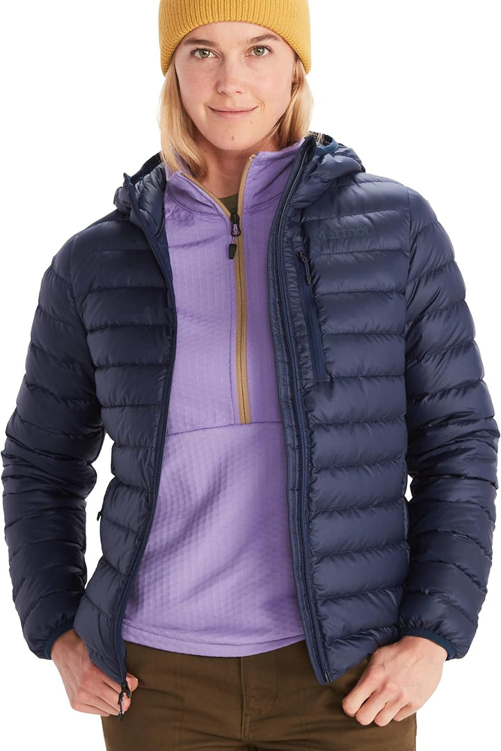 Marmot Damen Highlander Hoody, Leichte Daunenjacke, warme Winterjacke, wasserabweisende Steppjacke,