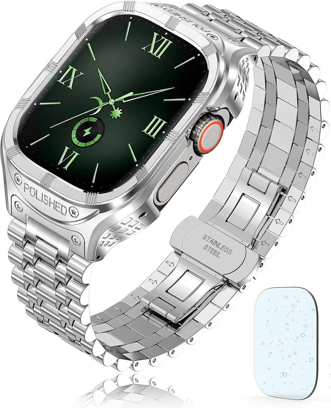 Edelstahlband mit Gehäuse für appl watch Ultra 1/Ultra 2 armband 49mm,Robustes Apple Watch Ultra mit